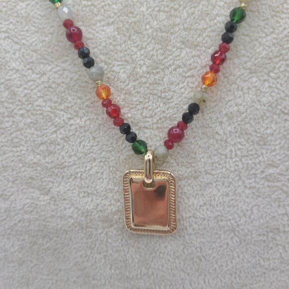 J Crew Factory Beaded Necklace with Pendant NWOT! - Picture 7 of 10